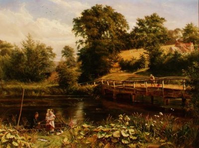 Fishing by the Bridge by Nevil Oliver Lupton